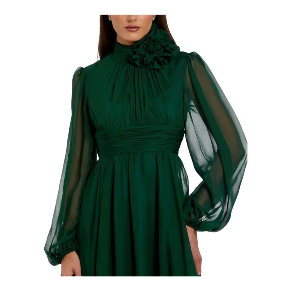 Mac Duggal Emerald Long Sleeve Gown